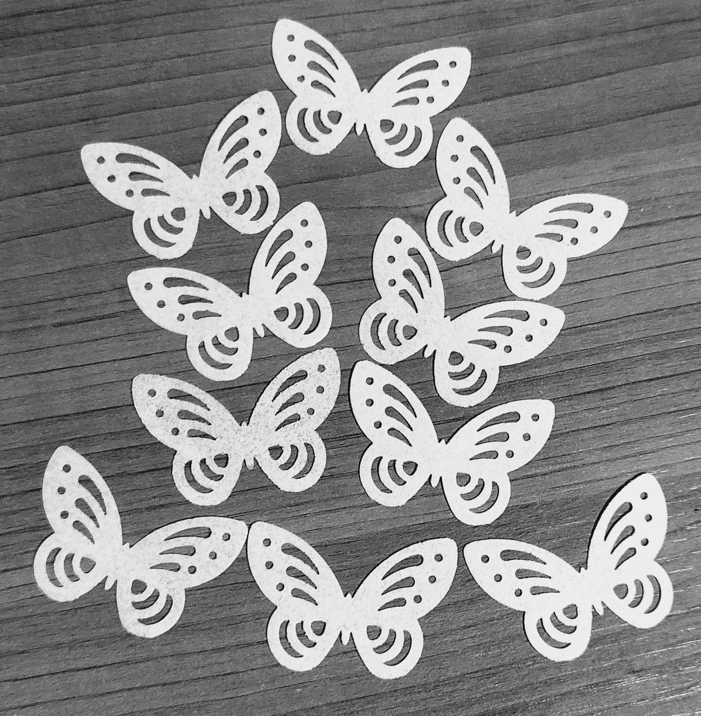 Apliques en papel de arroz Mariposas - Blanco