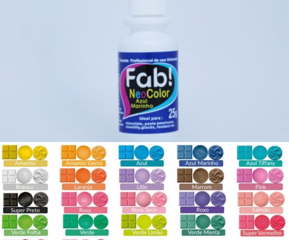 Colorante en Gel Neocolor Fab Liposoluble para chocolate 25g - Azul Marino