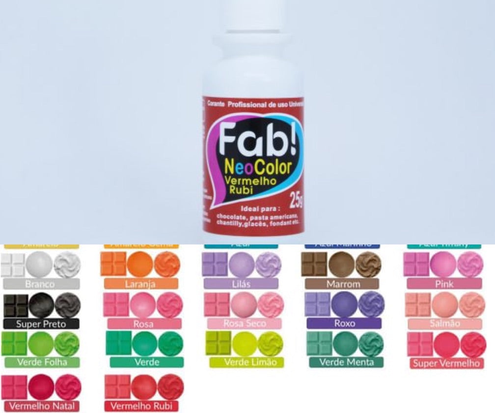 Colorante en gel Neocolor Fab Liposoluble para chocolate 25g - Rojo Rubí