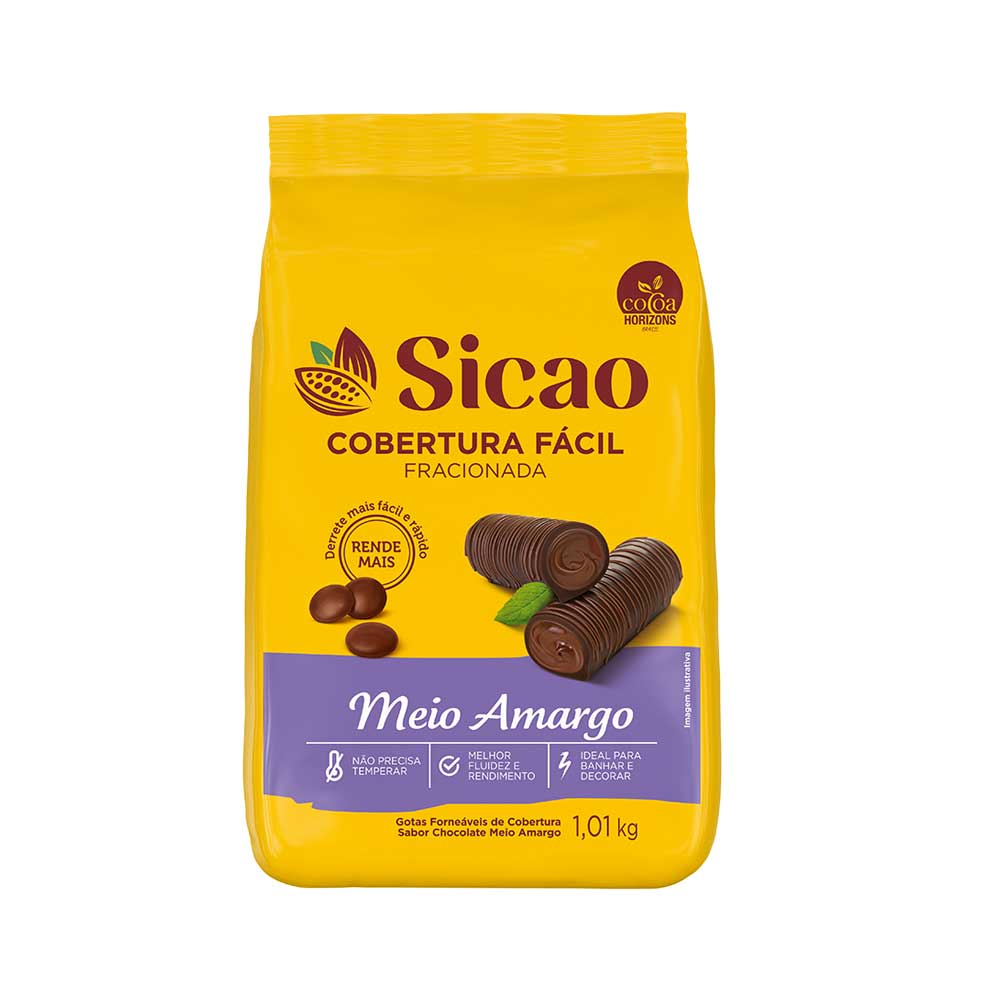 Chocolate Cobertura Sicao Semi Amargo 1kg