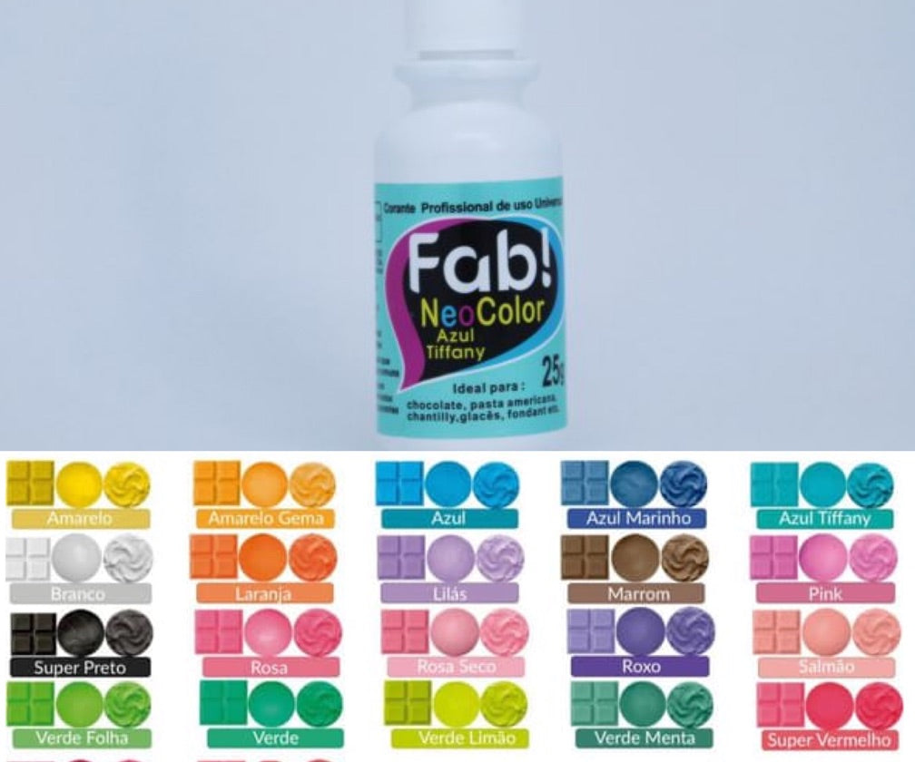 Colorante en Gel Neocolor Fab Liposoluble para chocolate 25g - Azul Tiffany
