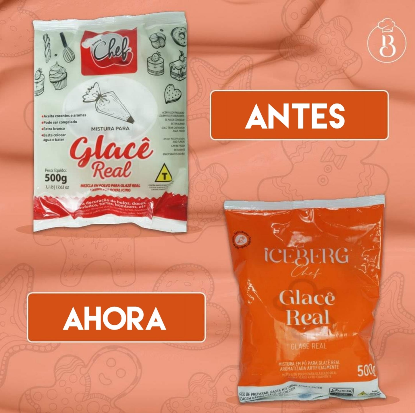 Polvo para Glasé Real Iceberg Chef 500g