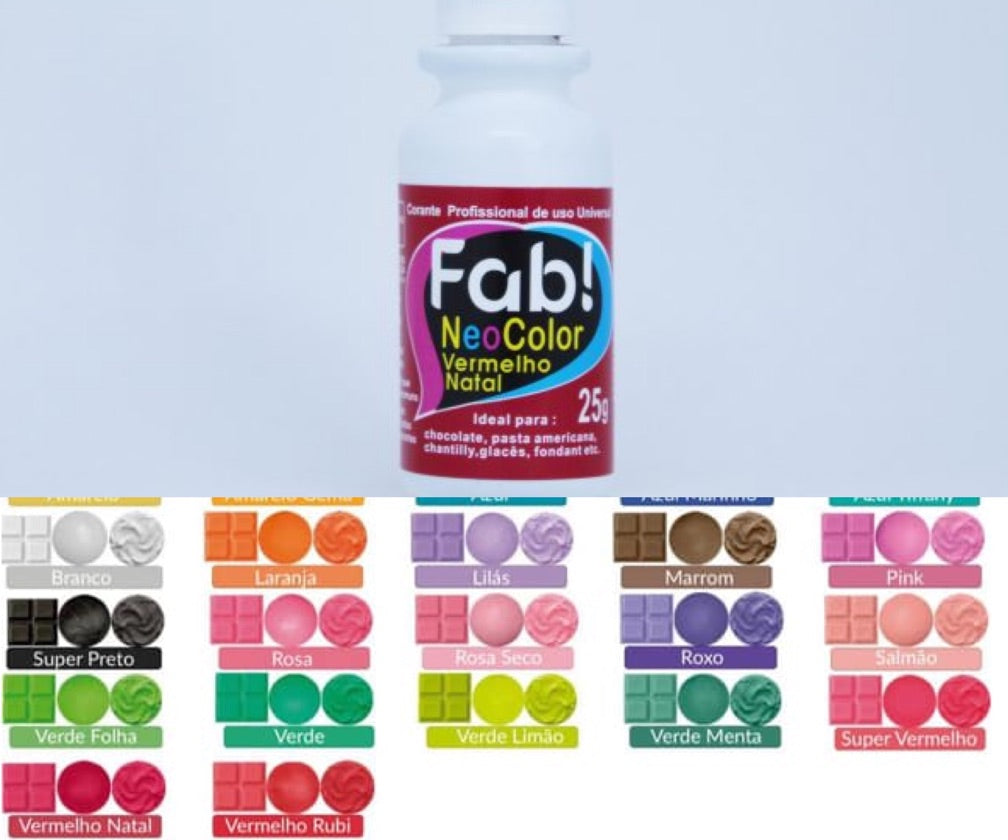 Colorante en gel Neocolor Fab Liposoluble para chocolate 25g - Rojo Navidad