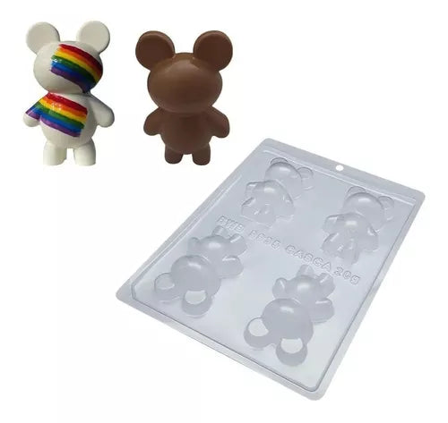 Placa Acetato y Silicona 3D - Oso Chico