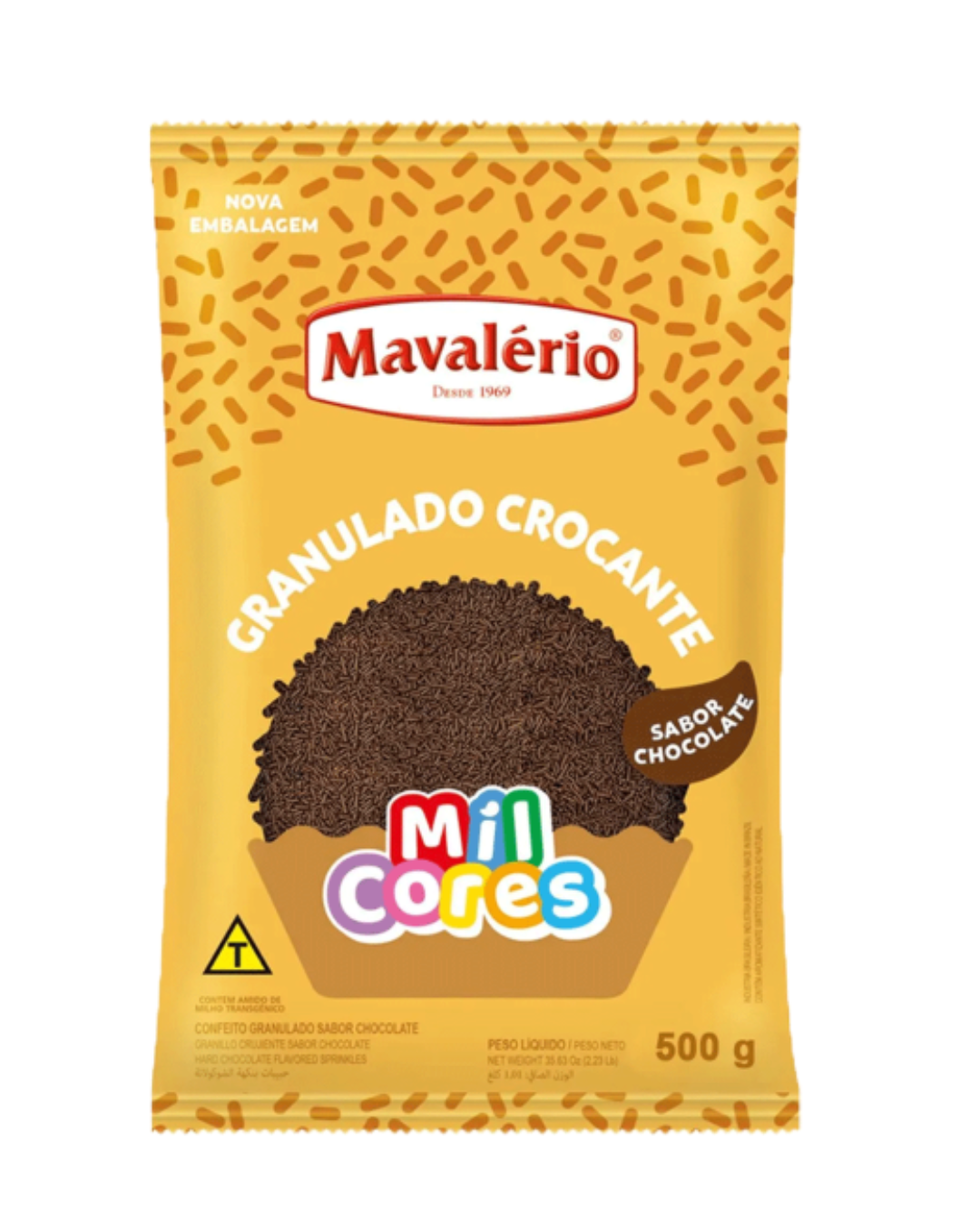 Chocolate Granulado Crocante 500g Mavalério