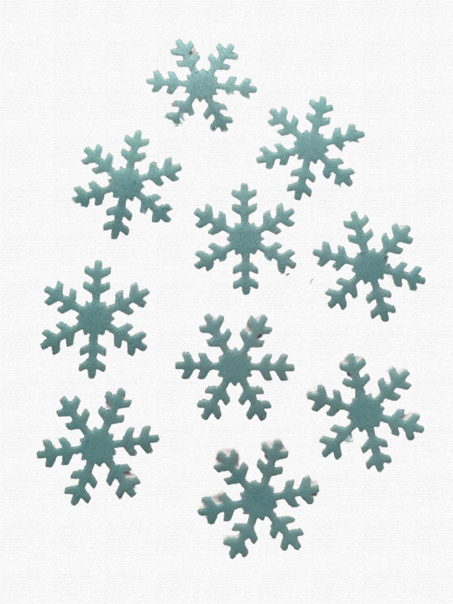 Apliques en papel de arroz Copos de Nieve - Celeste