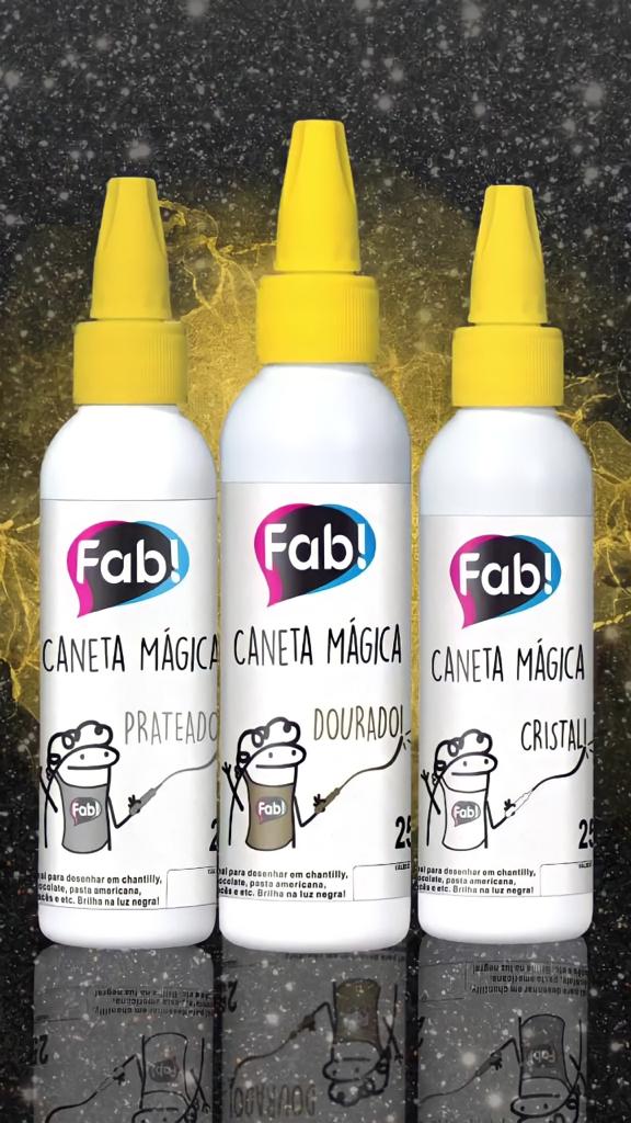 Lápiz Mágico Metalizado Fab. Marcador Comestible 60g - Cristal
