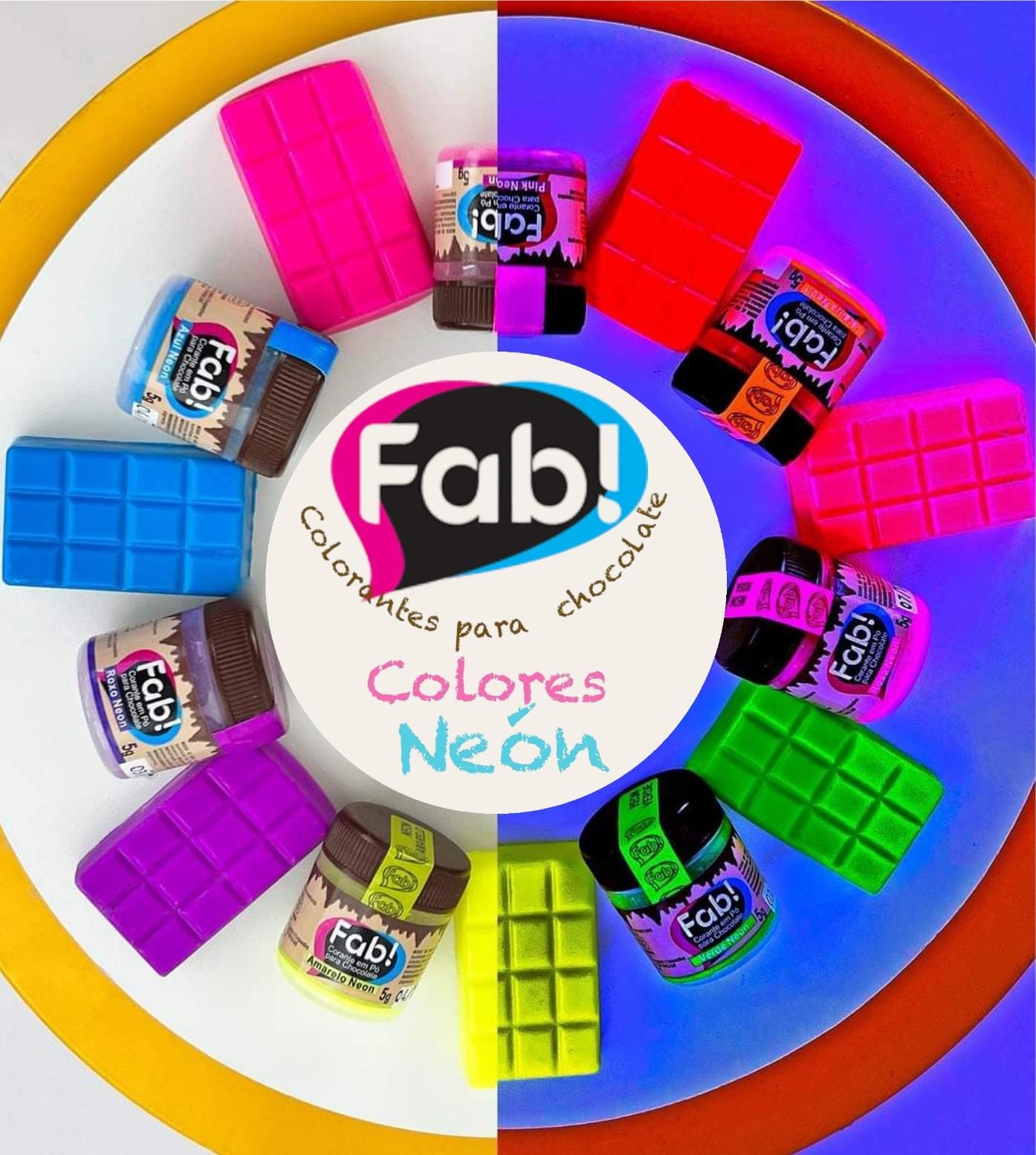 Colorante en Polvo Fab Liposoluble para chocolate 5g - Rosa Neón