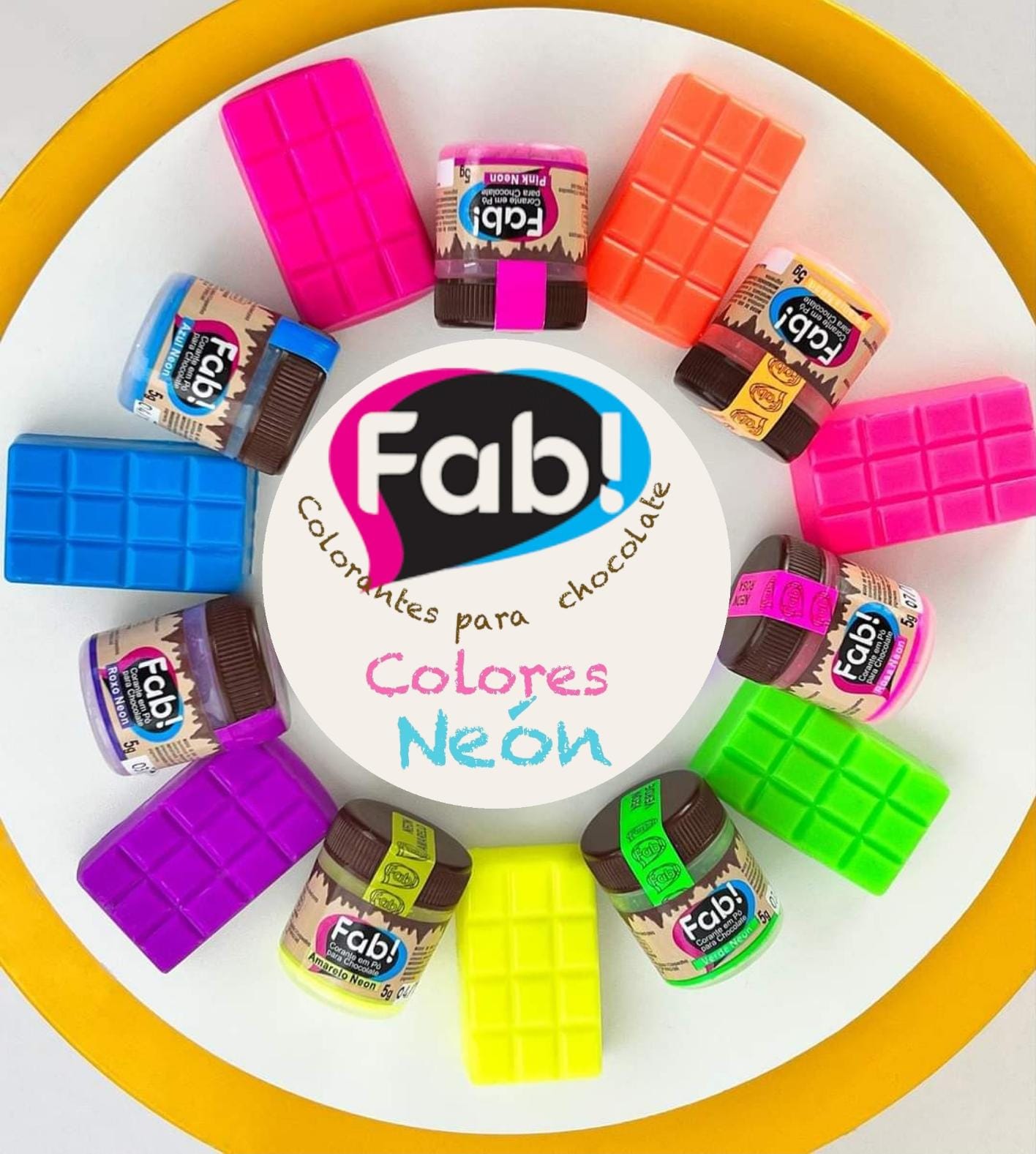 Colorante en Polvo Fab Liposoluble para chocolate 5g - Verde Neón