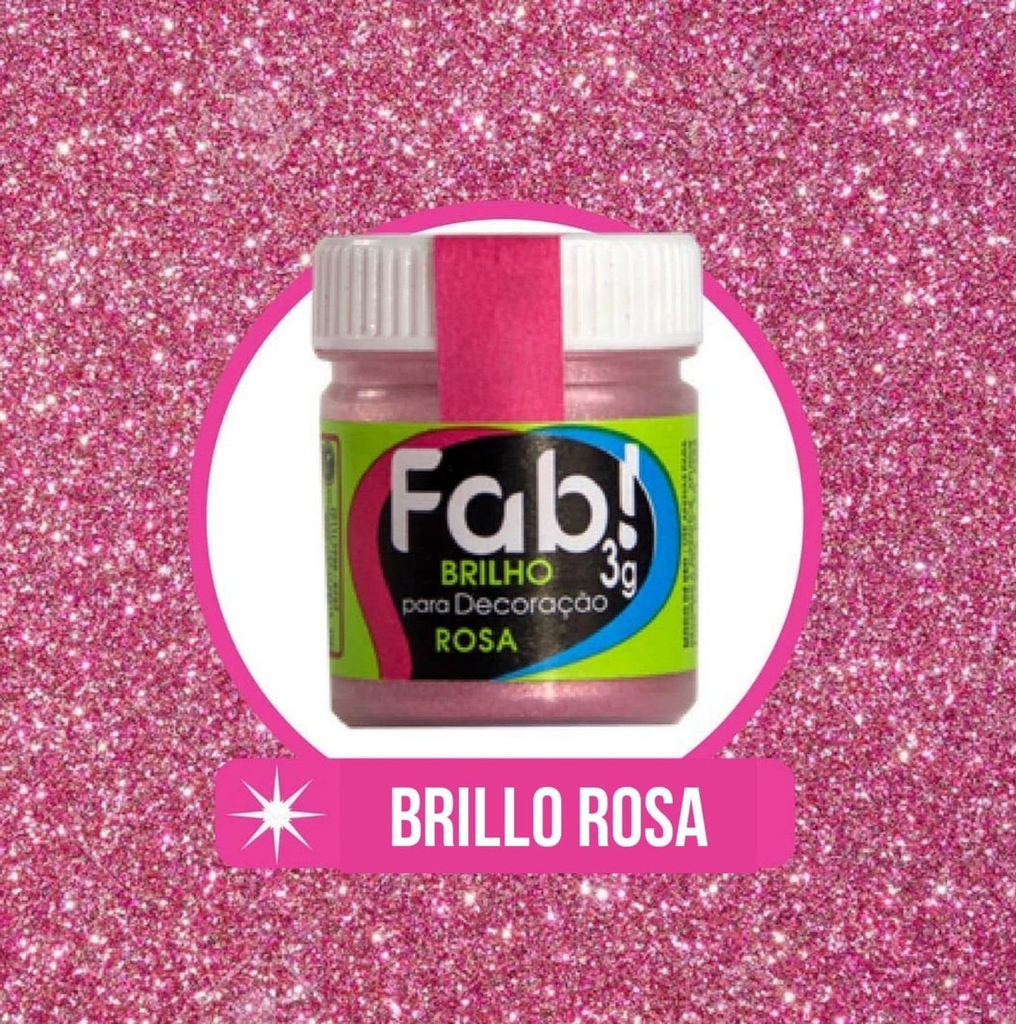 Brillo para decoración Fab 3g - Rosa