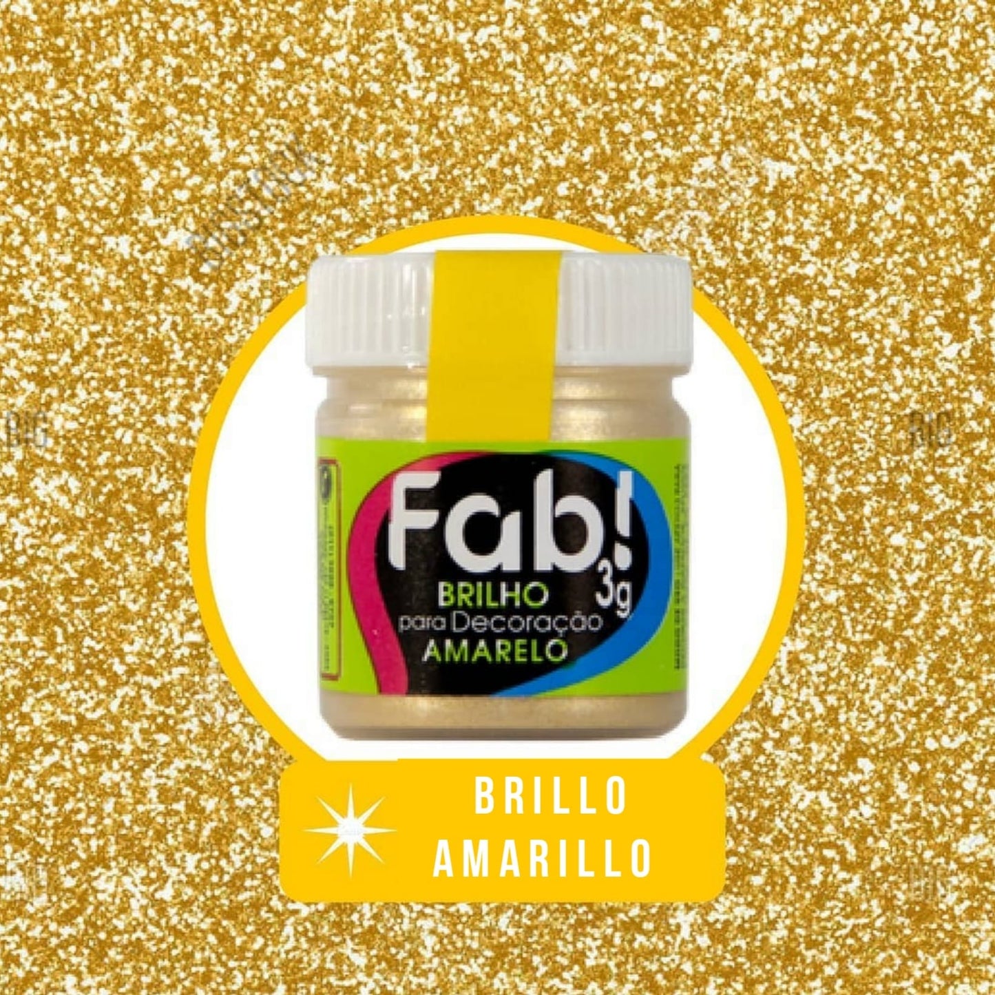 Brillo para decoración Fab 3g - Amarillo