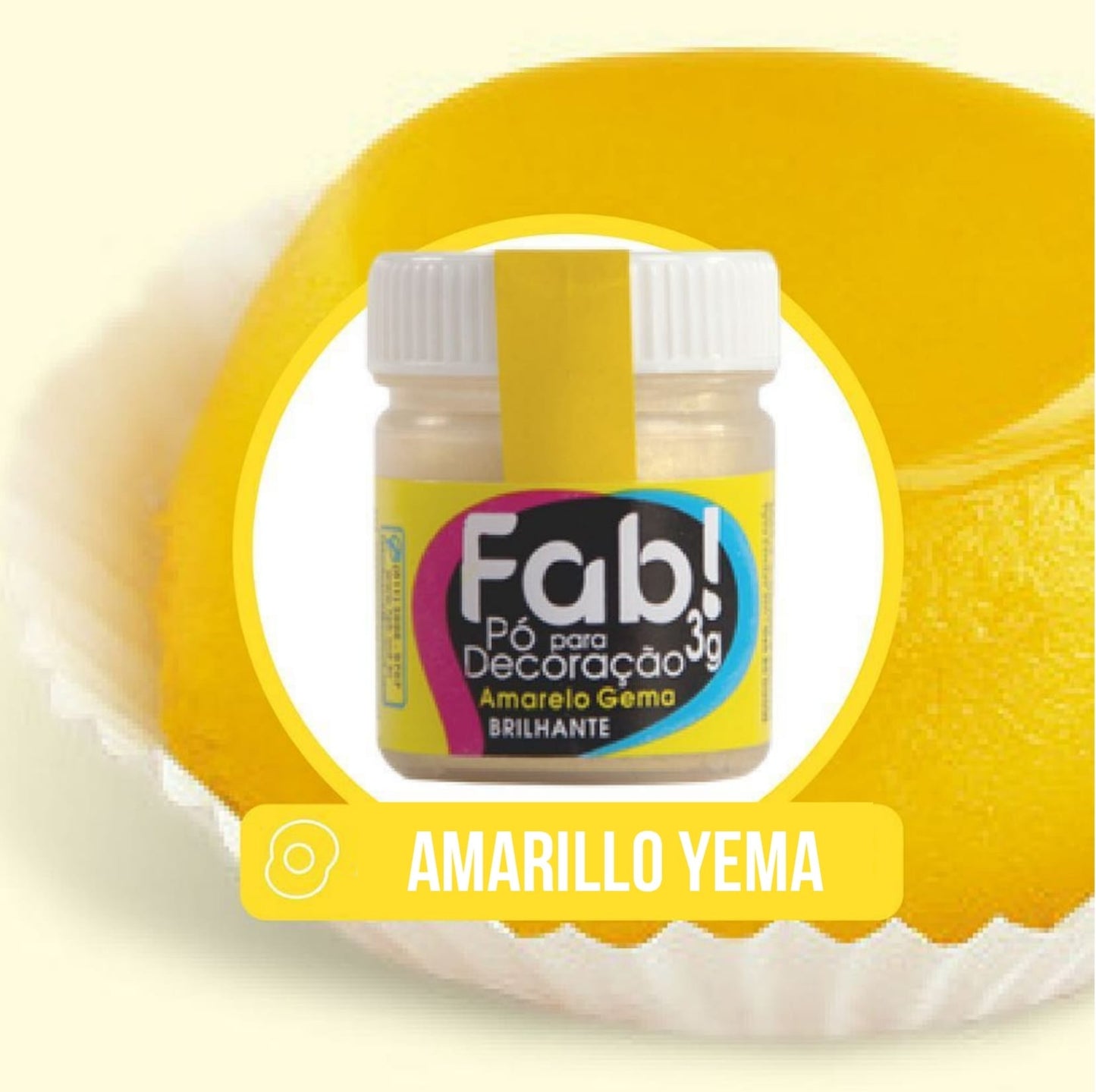 Polvo Matizador Fab 3g - Amarillo Yema