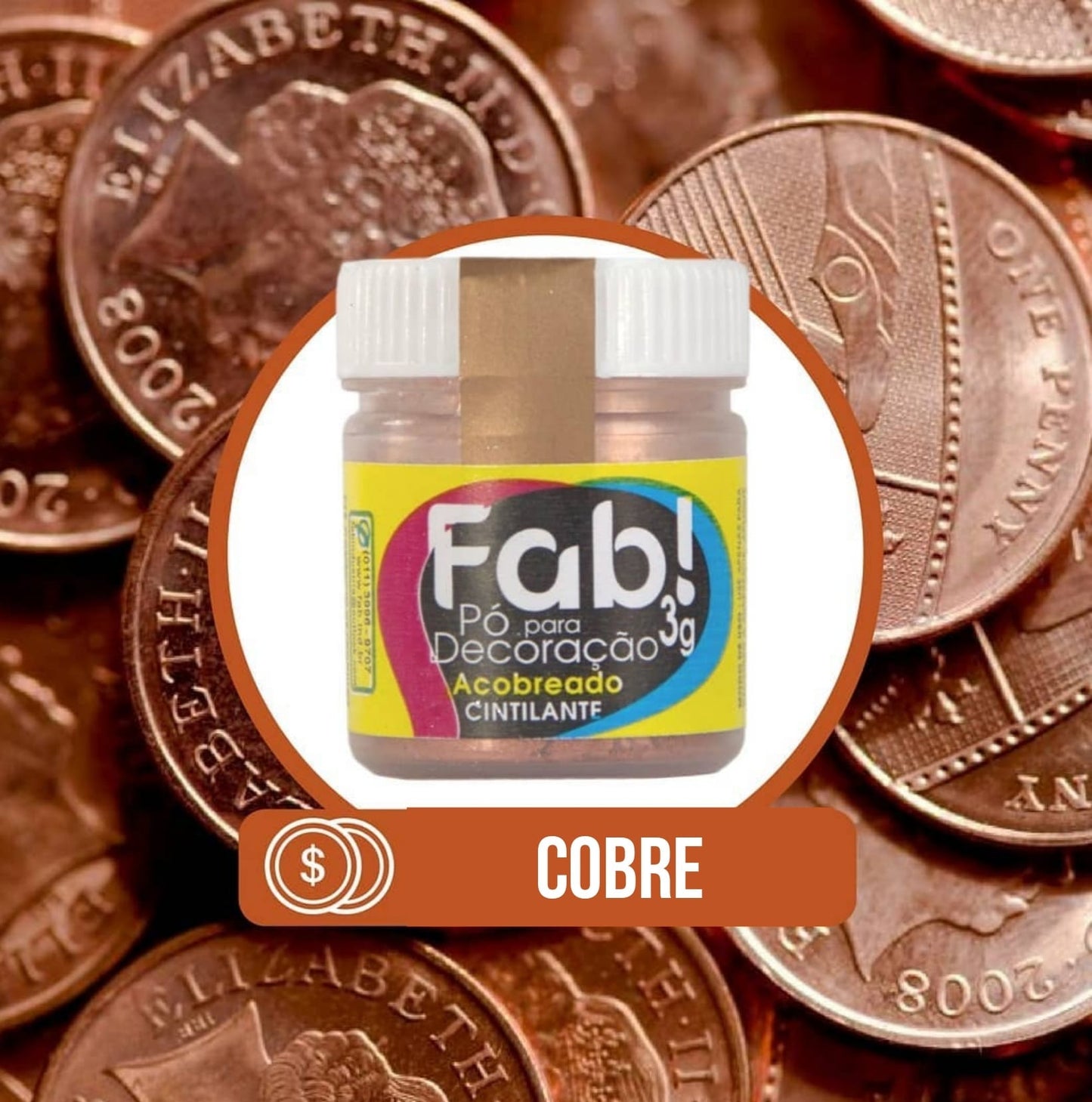 Polvo Matizador Fab 3g - Cobre