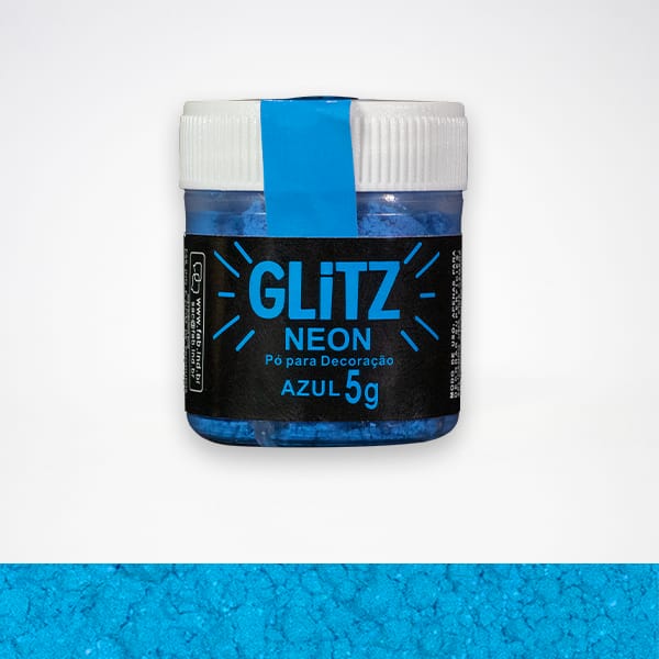 Polvo Fab Glitz 5g - Azul Neón