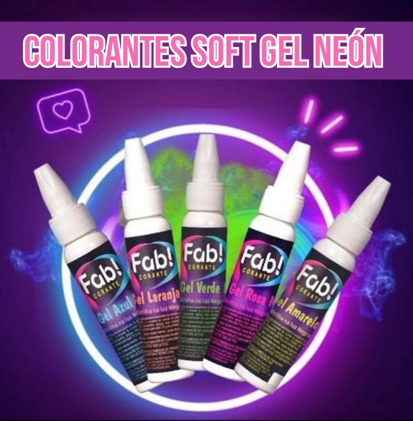 Colorante Soft Gel Fab 25g. - Naranja Neón