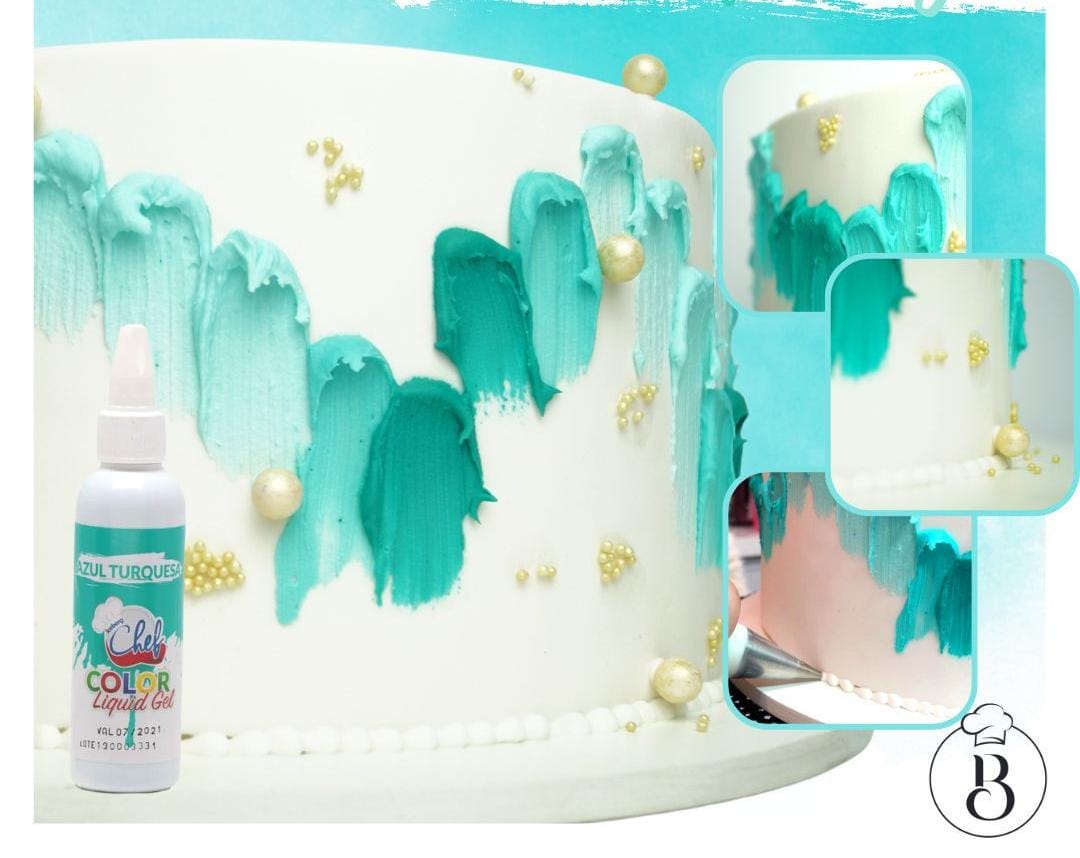 Colorante Liquid Gel Iceberg Chef 25g - Azul Turquesa