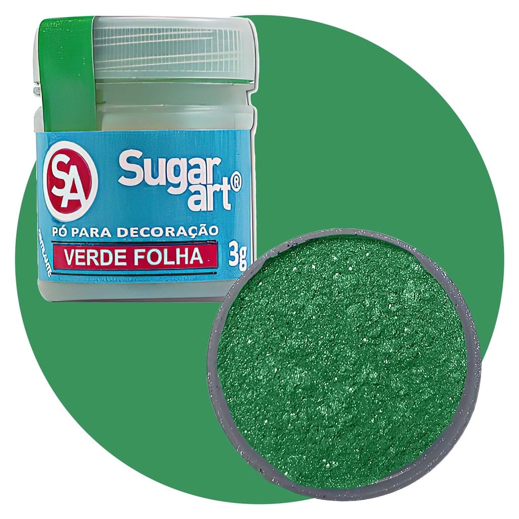 Polvo Matizador Sugar Art 3g - Verde Hoja