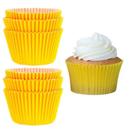 Pirotines Cupcakes 100un. - Amarillo