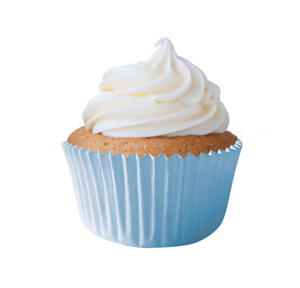 Pirotines Cupcakes 100un. - Azul Bebé