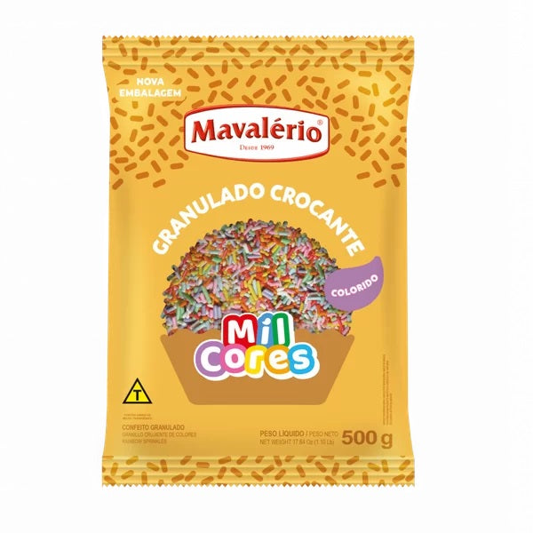 Chocolate Granulado Crocante Colores 500g Mavalério