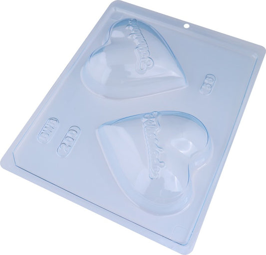 Placa Acetato y Silicona 3D - Corazón Felicidades