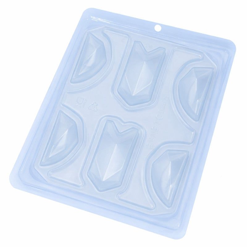 Placa Acetato y Silicona 3D - Corazón Lapidado Gajos 200g