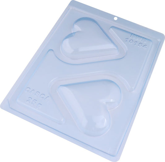 Placa Acetato y Silicona 3D - Corazón Liso Plano