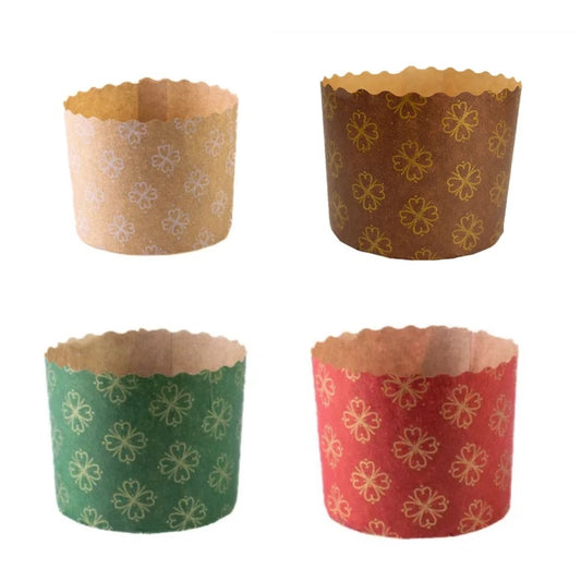 Molde Pan Dulce 250g Marrón Flores