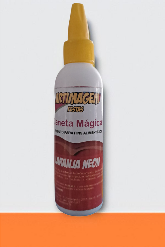 Lápiz Mágico Fab. Marcador Comestible 60g - Naranja Neón