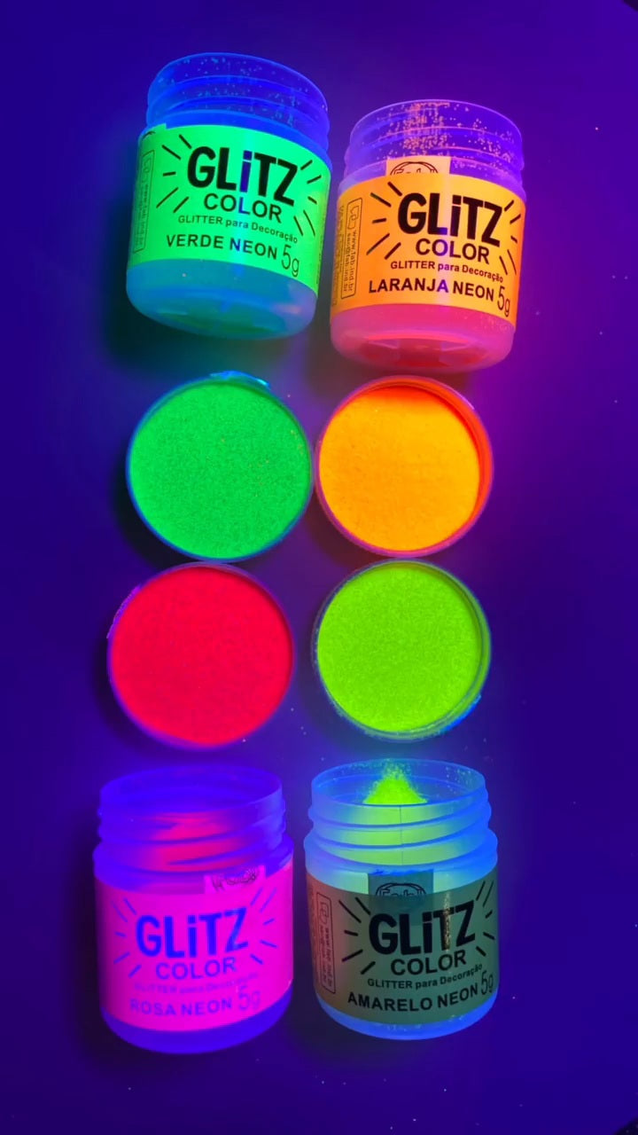 Glitter Brillantina Fab 5g - Naranja Neón