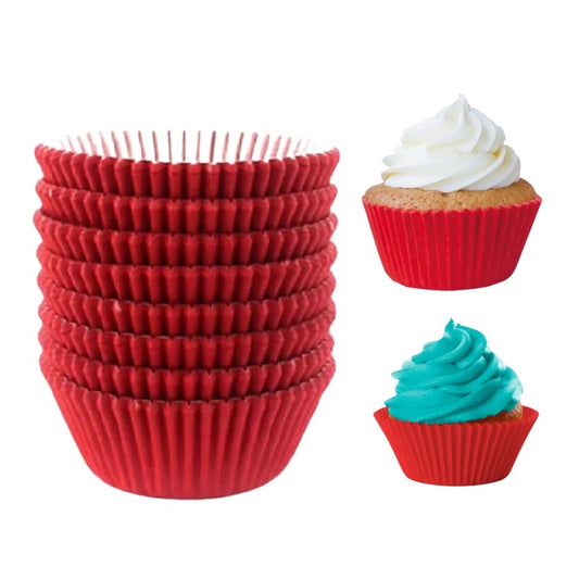 Pirotines Cupcakes 100un. - Rojo