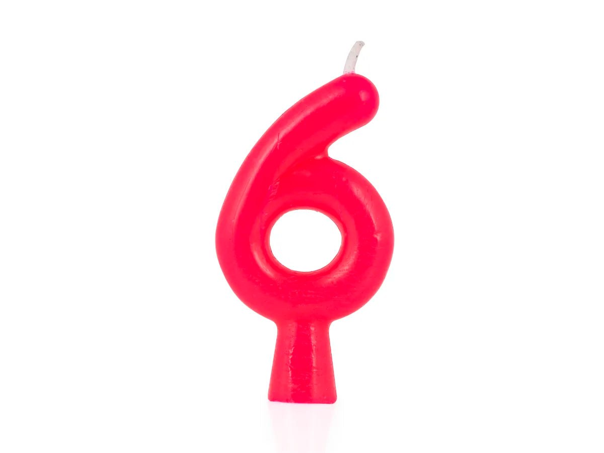 Vela Rosa Neón - N° 6