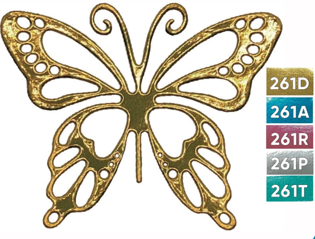 Mariposas Papel Dorado Laminado 5cm