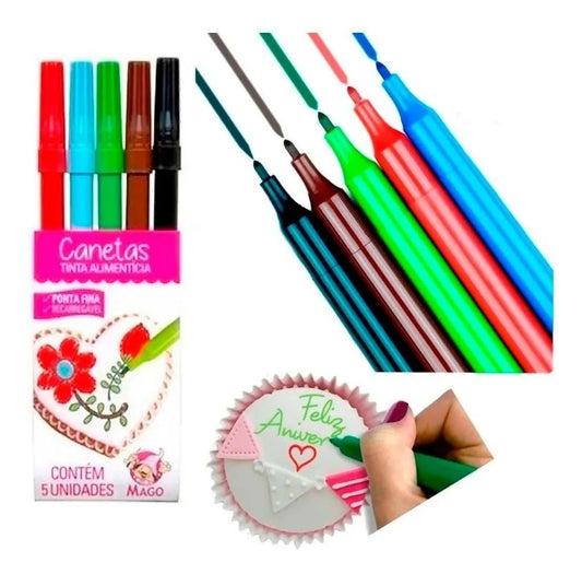 Marcadores Lapicera Mago 5 unidades