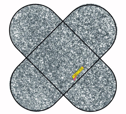 Pirotines Pétalos Glitter - Plateado