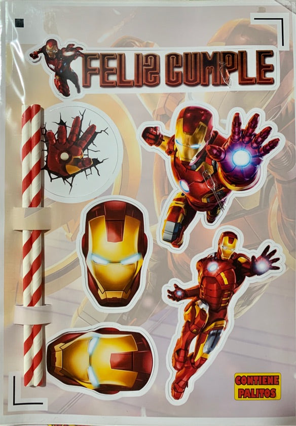 Topper para torta papel fotográfico Iron Man