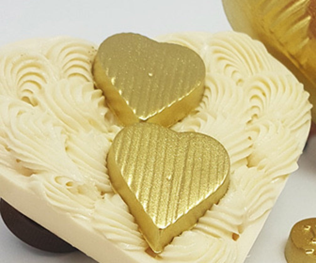 Placa Acetato Simple - Corazón a Rayas