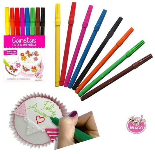 Marcadores Lapicera Mago 8 unidades.