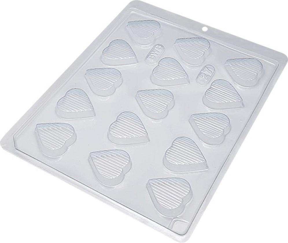 Placa Acetato Simple - Corazón a Rayas