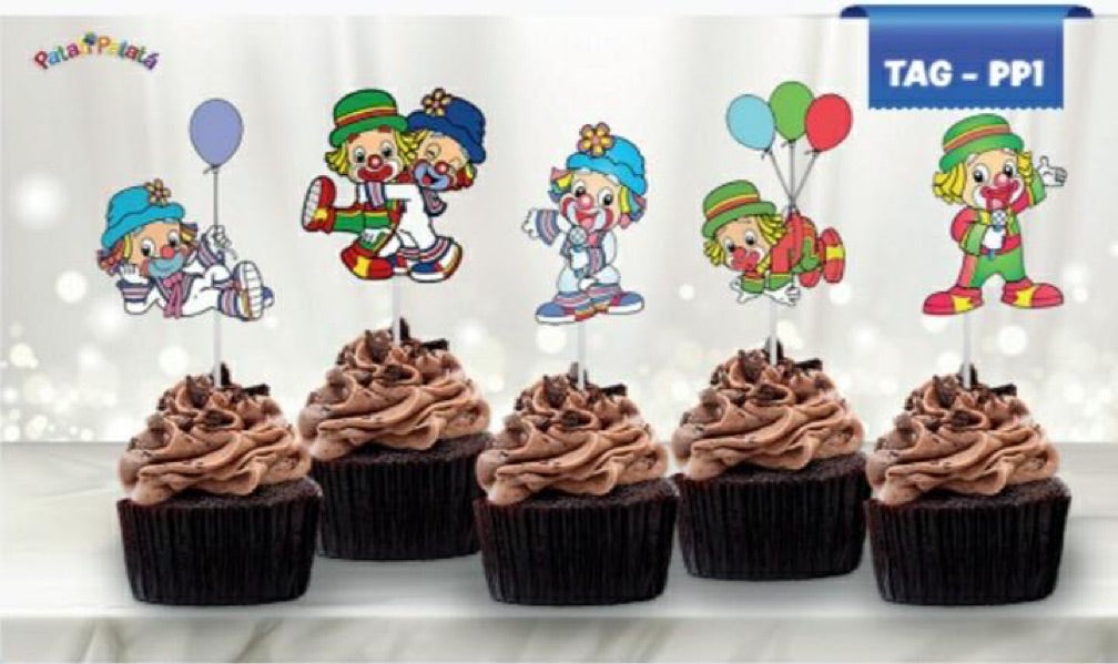 Toppers para cupcakes Payasos