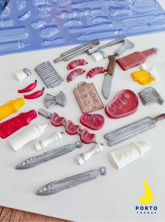 Placa Acetato Simple - Parrilla Barbacoa Asado