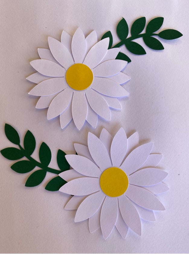 Girasoles con ramas 2un. - Blanco