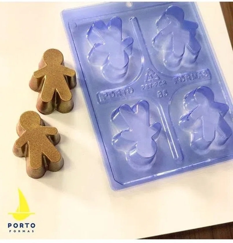 Placa Acetato y Silicona 3D - Muñeco de Jengibre Navidad