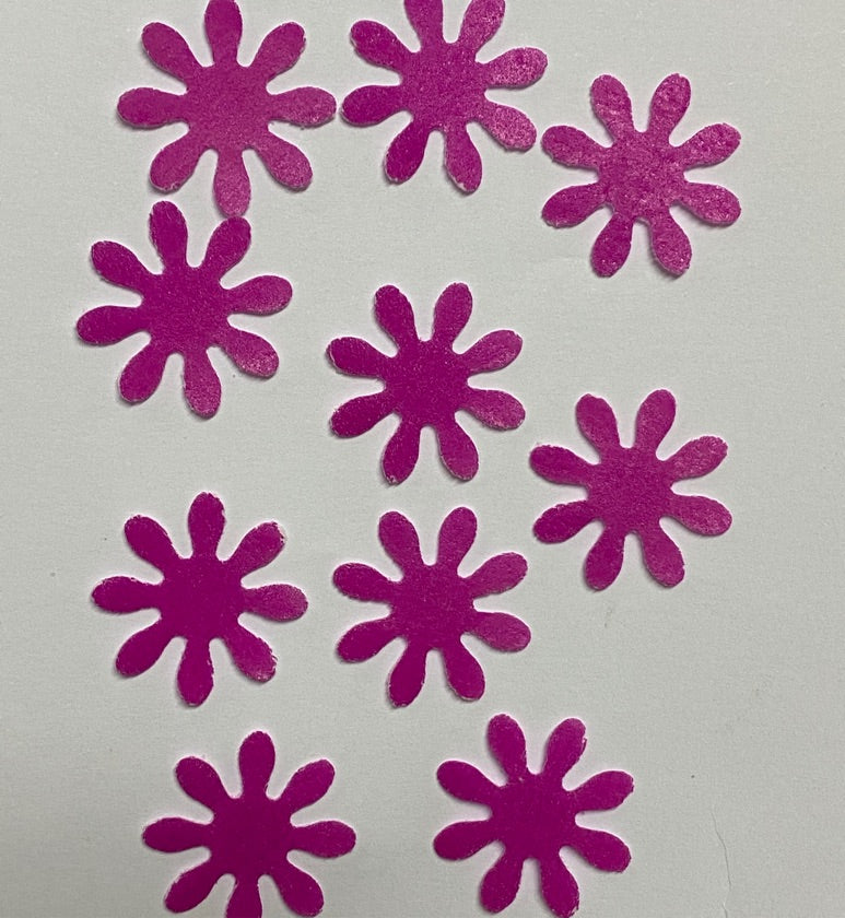 Apliques en papel de arroz Flores - Fucsia