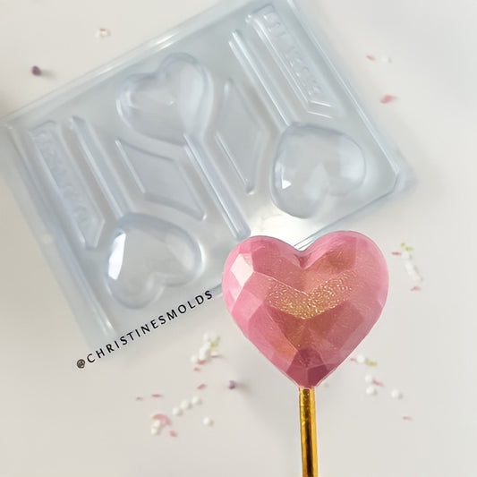 Placa Acetato 3D - Paleta Corazón Lapidado