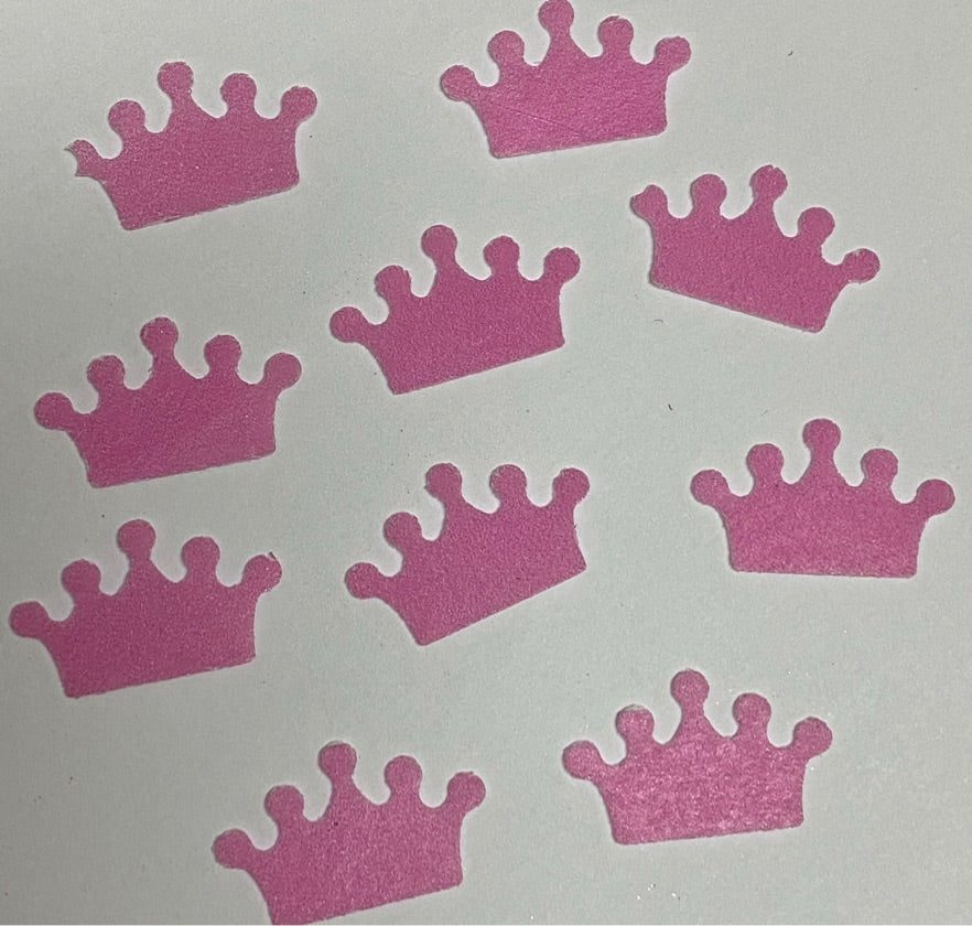 Apliques en papel de arroz Coronas - Rosa