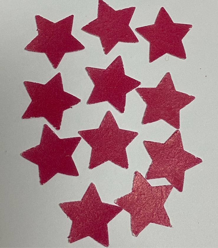 Apliques en papel de arroz Estrellas - Rojo