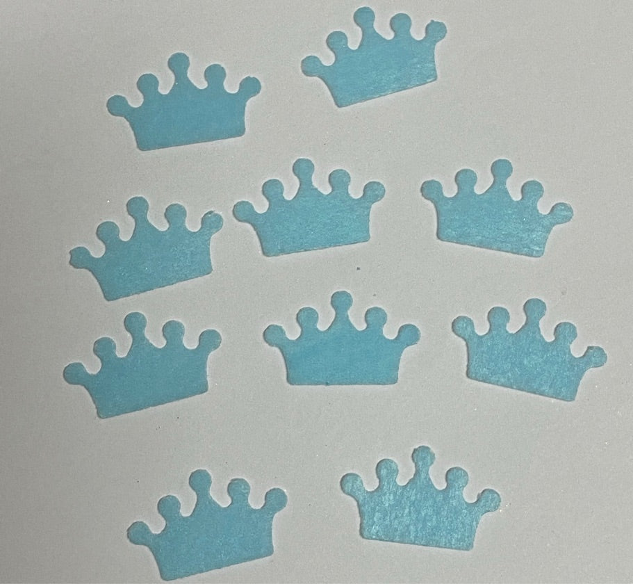 Apliques en papel de arroz Coronas - Celeste