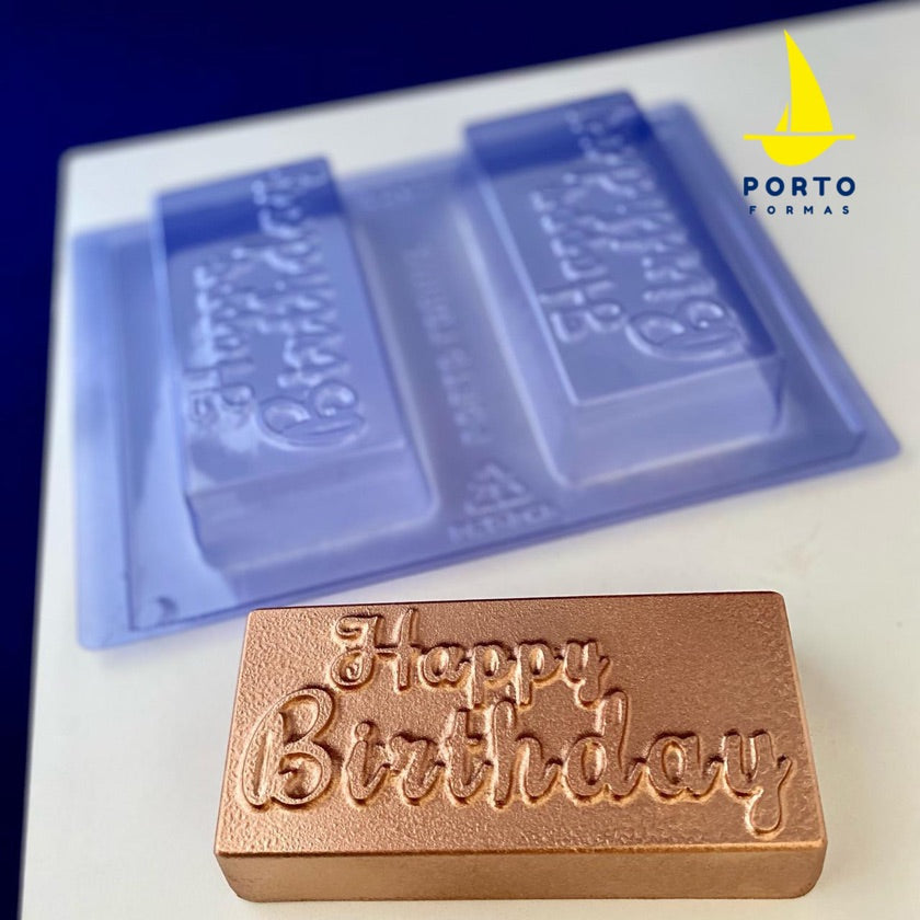 Placa Acetato 3D - Barra Happy Birthday