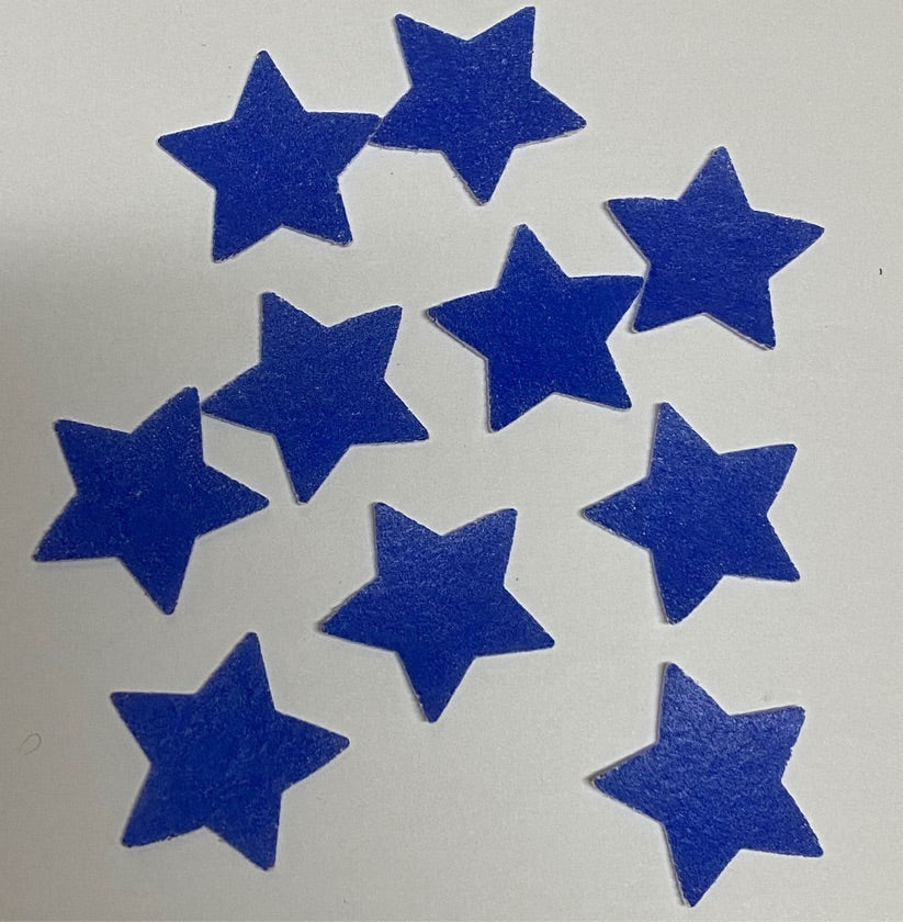 Apliques en papel de arroz Estrellas - Azul